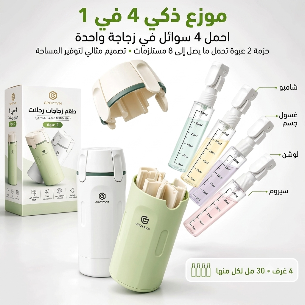 عبوة سفر 4 في 1